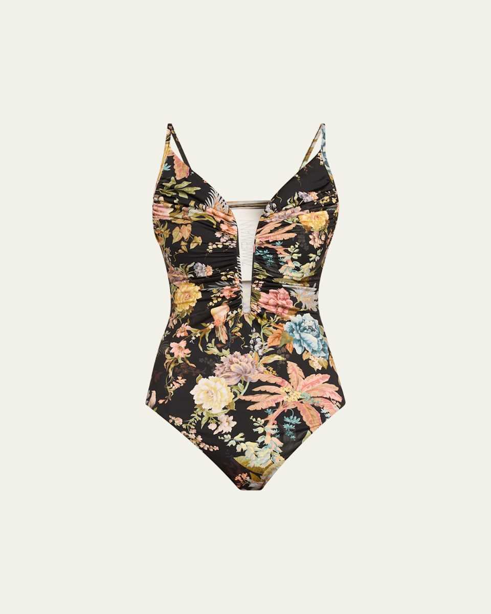 Tallow Gather Plunge One-Piece Swimsuit